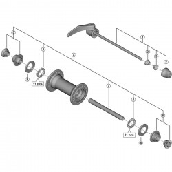 Shimano HB-5800 complete quick release, 133 mm Shimano HB-5800 complete quick release, 133 mm