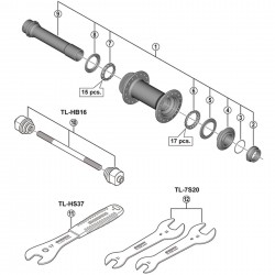 Shimano HB-M8010 hub axle unit