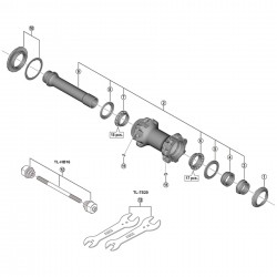 Shimano HB-M9110 left hand ball retainer, 5/32 x 15 mm