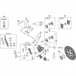 Shimano BR-M9000 pad axle and snap retainer