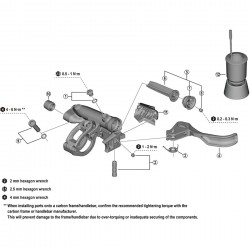 Shimano BL-M9220 fixing spring R and spacer