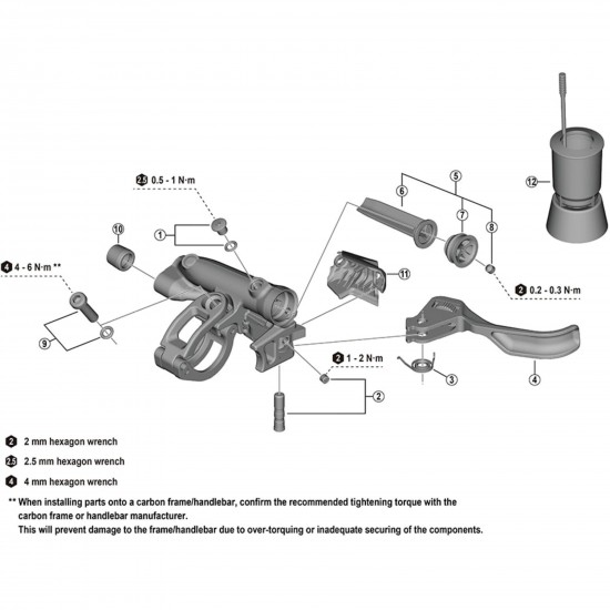 Shimano BL-M9220 fixing spring R and spacer