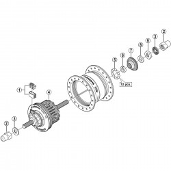 Shimano DH-3N20A cone with dust seal, M9 x 13 mm Shimano DH-3N20A cone with dust seal, M9 x 13 mm