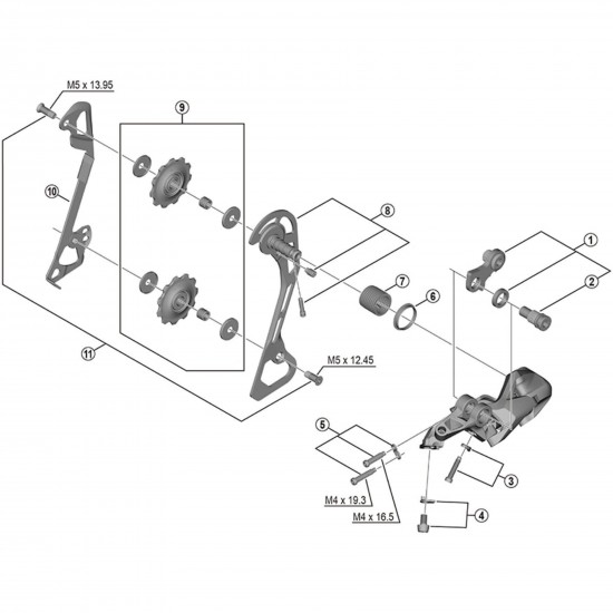 Shimano Deore RD-T6000 tension and guide pulley set Shimano Deore RD-T6000 tension and guide pulley set