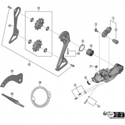 Shimano RD-R9250 pulley screw, pack of 2 Shimano RD-R9250 pulley screw, pack of 2