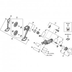 Shimano RD-M6100 bracket axle unit Shimano RD-M6100 bracket axle unit