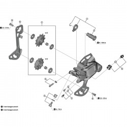 Shimano RD-M5120 pulley bolts, pack of 2