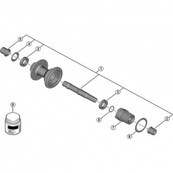 Shimano FH-MT410 ball bearing 17 x 30 x 7 Shimano FH-MT410 ball bearing 17 x 30 x 7