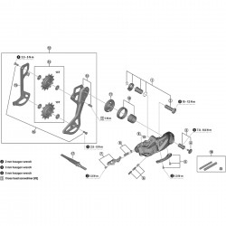Shimano RD-M9260 cable cover and fixing screw Shimano RD-M9260 cable cover and fixing screw