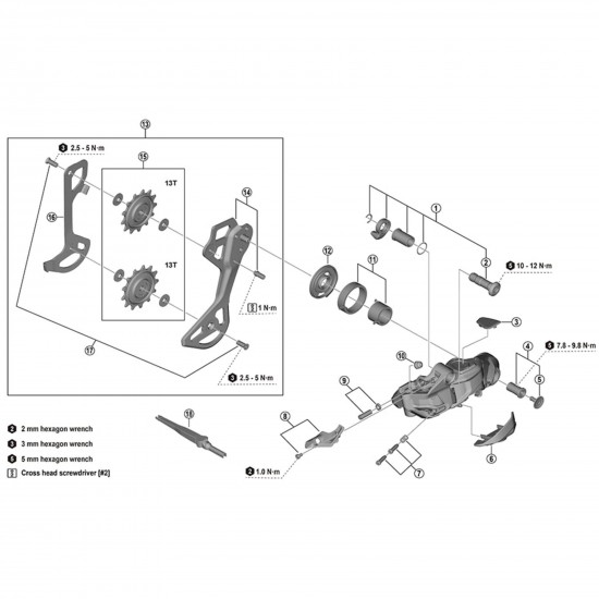 Shimano RD-M8250-SGS plate assembly, SGS