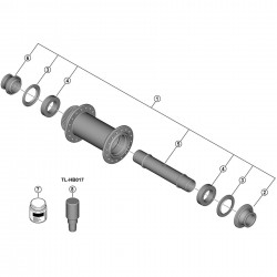 Shimano FH-M9210-B stainless steel cartridge bearing, 17x30x7 mm
