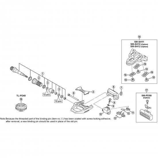 Shimano PD-R540 cleat fixing bolt, M5 x 8 mm Shimano PD-R540 cleat fixing bolt, M5 x 8 mm