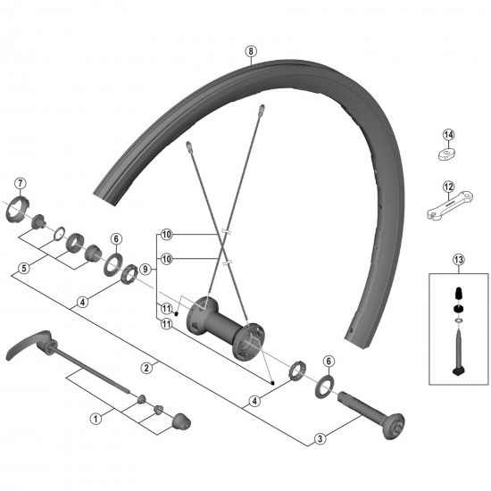Shimano WH-RS81-C35-TL-F valve unit