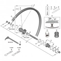 Shimano WH-M9000-TL-29 spoke, 298 mm with spherical washer Shimano WH-M9000-TL-29 spoke, 298 mm with spherical washer