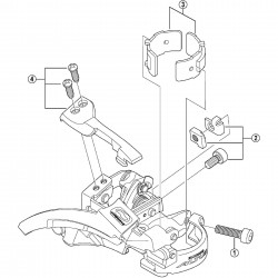 Shimano FD-M310 clamp band adapters for S-size, 28.6 mm Shimano FD-M310 clamp band adapters for S-size, 28.6 mm
