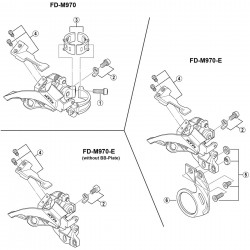 Shimano FD-M970 bracket fixing bolt