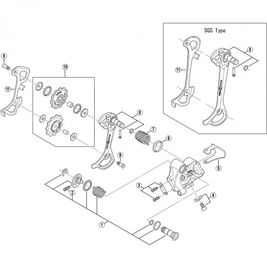 Shimano RD-M770 inner plate SGS Shimano RD-M770 inner plate SGS