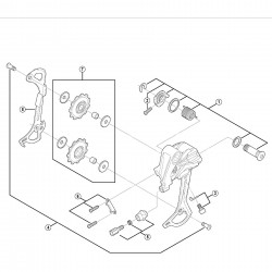 Shimano RD-M430 B-axle assembly