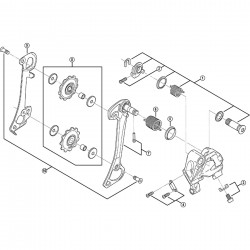 Shimano RD-T670 outer plate assembly Shimano RD-T670 outer plate assembly