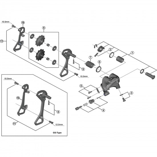 Shimano RD-5800 B-axle assembly Shimano RD-5800 B-axle assembly