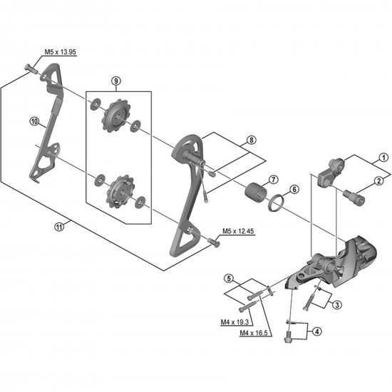 Shimano RD-T8000 bracket axle unit for normal type Shimano RD-T8000 bracket axle unit for normal type