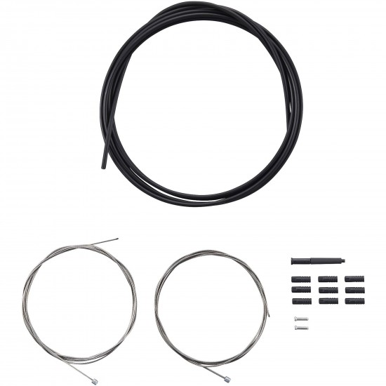Shimano MTB gear cable set with stainless steel inner wire, black Shimano MTB gear cable set with stainless steel inner wire, black