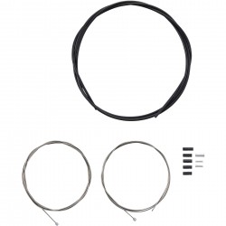 Shimano Road gear cable set with stainless steel inner wire, black Shimano Road gear cable set with stainless steel inner wire, black