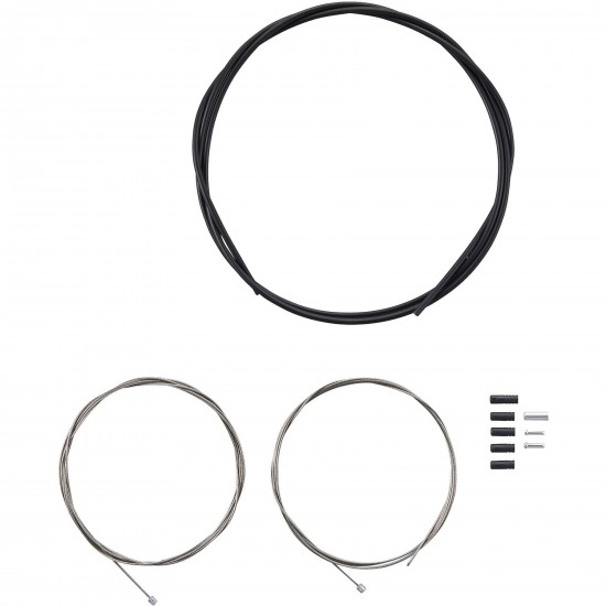 Shimano Road gear cable set with stainless steel inner wire, black Shimano Road gear cable set with stainless steel inner wire, black