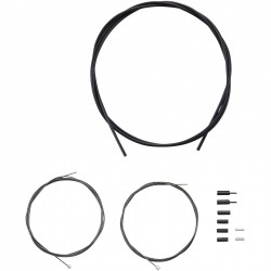 Shimano Road gear cable set, OPTISLICK, coated inners, black Shimano Road gear cable set, OPTISLICK, coated inners, black