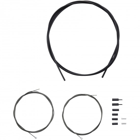Shimano Road gear cable set, OPTISLICK, coated inners, black Shimano Road gear cable set, OPTISLICK, coated inners, black