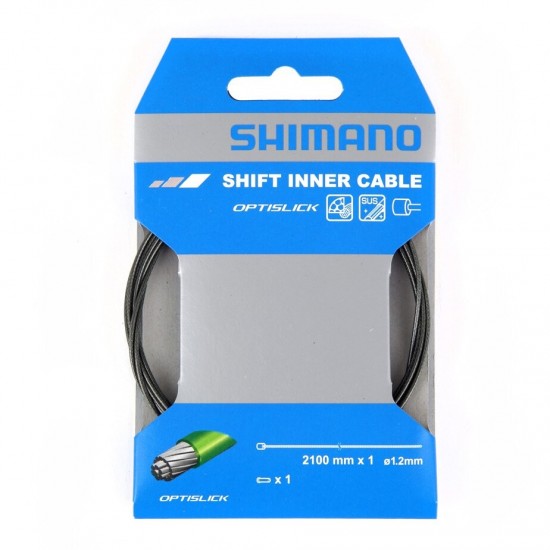 Shimano Road / MTB OPTISLICK coated gear inner, 1.2 mm x 2100 mm, single Shimano Road / MTB OPTISLICK coated gear inner, 1.2 mm x 2100 mm, single