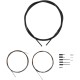 Shimano Road gear cable set, Polymer coated inners, black