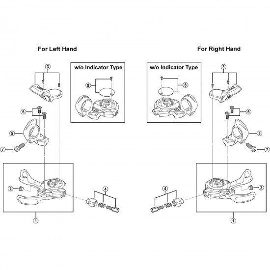 Shimano SL-M770 SL fixing bolts M4, pair Shimano SL-M770 SL fixing bolts M4, pair