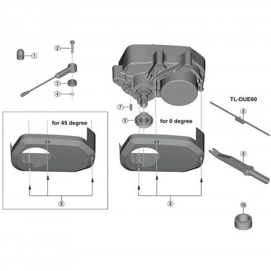 Shimano DU-E6000 fixing bolts set, M3 x 8 mm