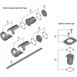 Shimano EW-RS910 handle holder A and B Shimano EW-RS910 handle holder A and B