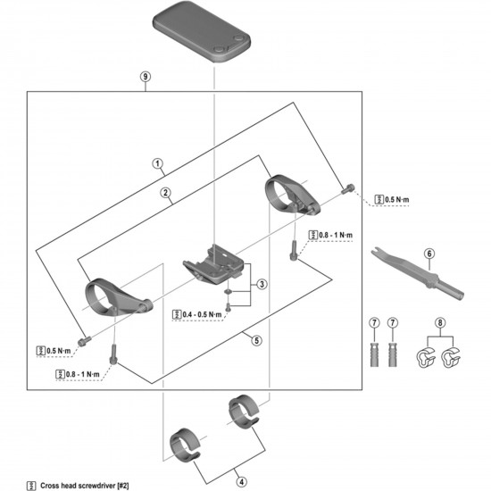 Shimano SC-E6100 Display bracket unit