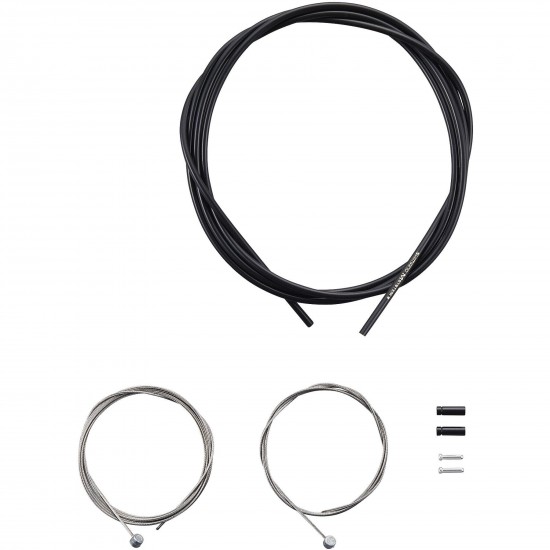 Shimano MTB brake cable set with stainless steel inner wire, black Shimano MTB brake cable set with stainless steel inner wire, black