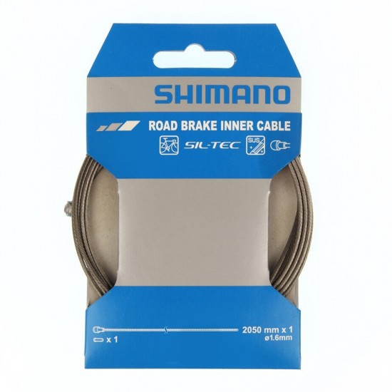 Shimano Road brake SIL-TEC coated stainless steel inner wire, single Shimano Road brake SIL-TEC coated stainless steel inner wire, single