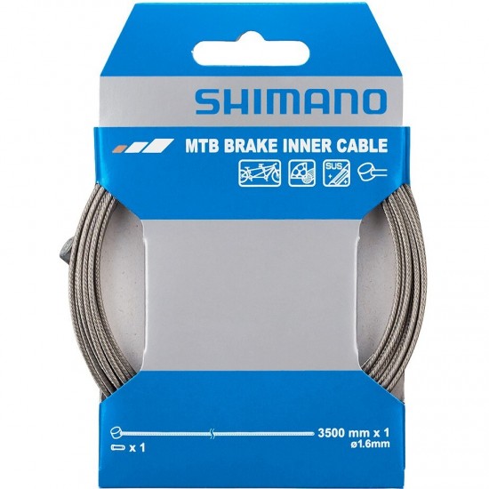 Shimano MTB tandem stainless steel inner brake wire,1.6 x 3500 mm, single