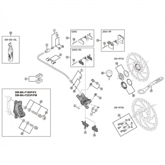 Shimano BR-M615 pad spacer Shimano BR-M615 pad spacer