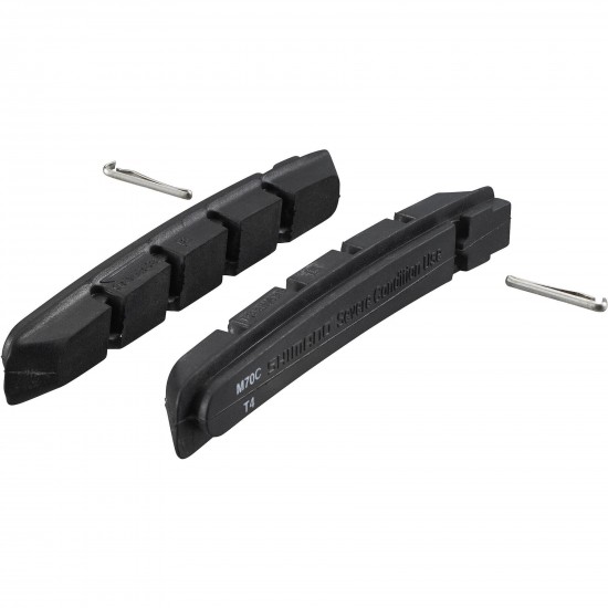 Shimano M70CT4 V-brake cartridge pad insert, alloy machined rims, pair