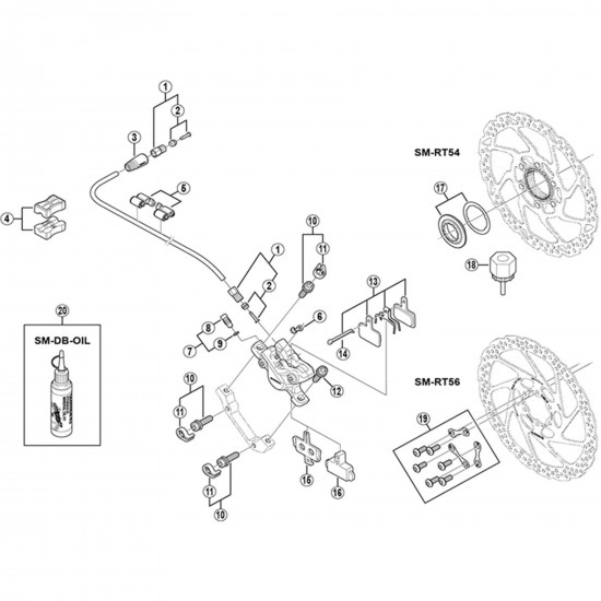Shimano BR-M395 connecting bolt unit
