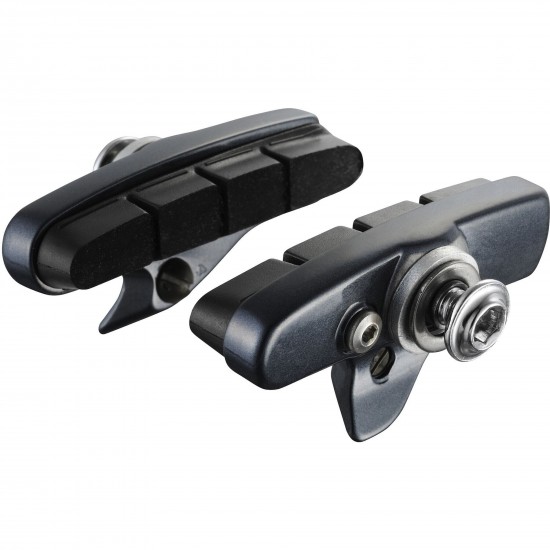 Shimano R55C4 Dura Ace R9210 cartridge brake shoe direct mount, alloy rim, black, pair