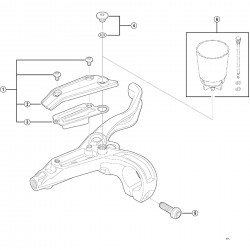 Shimano BL-M445 bleed screw and seal Shimano BL-M445 bleed screw and seal