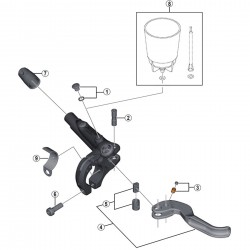 Shimano BL-M9000 lever unit, left hand Shimano BL-M9000 lever unit, left hand