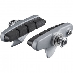 Shimano R55C4 105 R7000 cartridge brake shoe calliper mount, alloy rim, silver, pair Shimano R55C4 105 R7000 cartridge brake shoe calliper mount, alloy rim, silver, pair