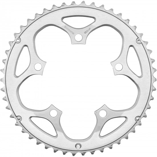 Shimano FC-4550-S Tiagra 9 speed double outer chainring 50T-F silver for 50-34T