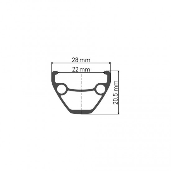 DT Swiss 533d pin-joined 28 hole Presta-drilled black-26inch