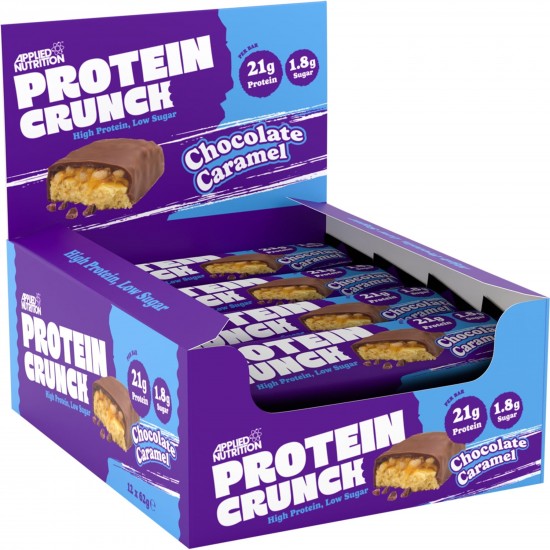 Applied Nutrition Protein Crunch Bar - Milk Chocolate Caramel - 62g x Box of 12