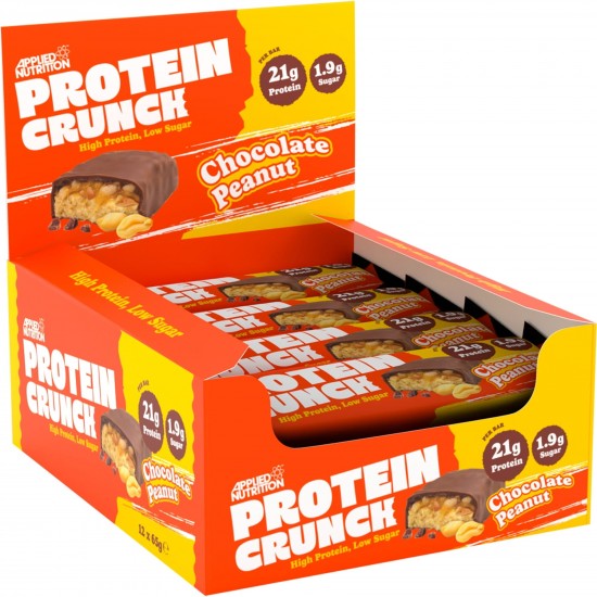 Applied Nutrition Protein Crunch Bar - Milk Chocolate Caramel - 62g x Box of 12